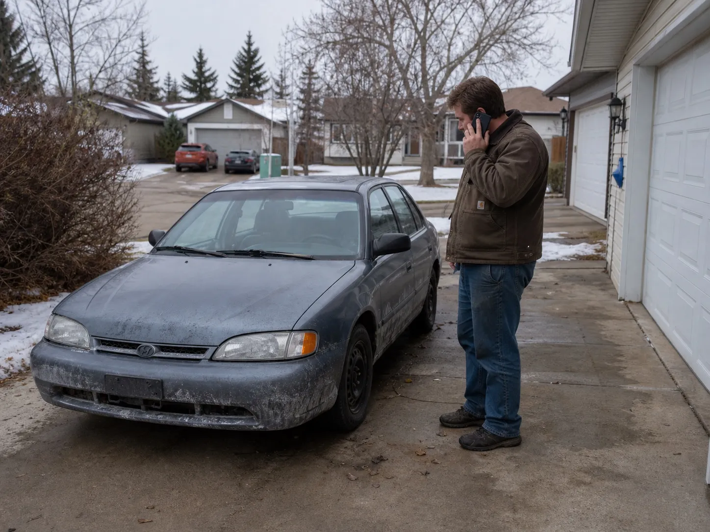 An owner calling to describe their vehicle before it's collected.