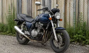 A motorcycle we buy for cash.